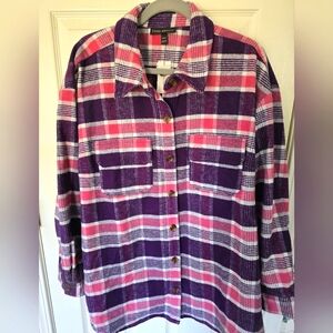 NWT- Plaid Shacket
